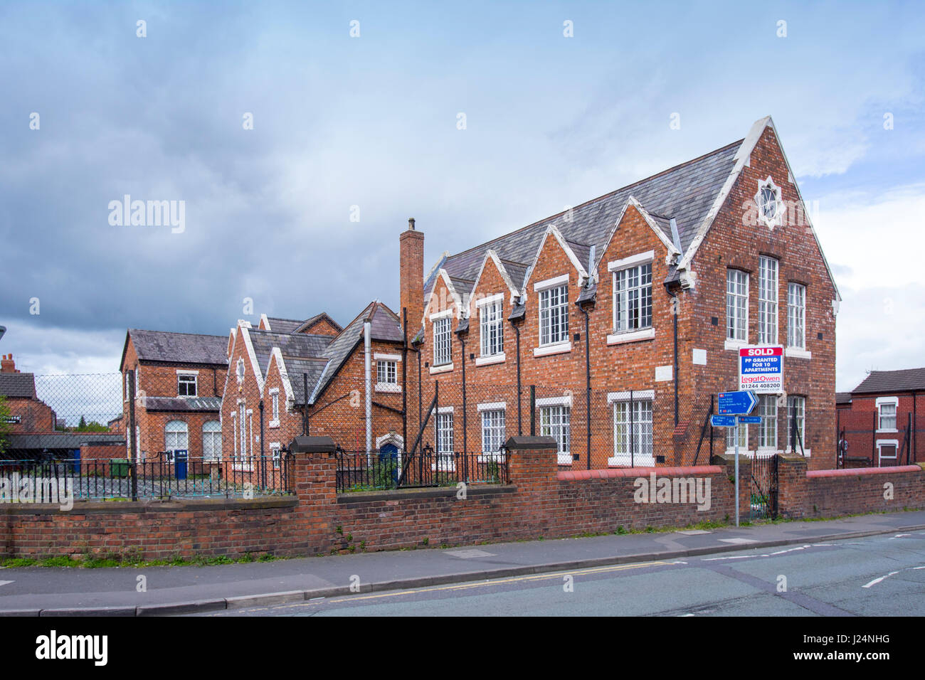 Ancien bâtiment de l'école primaire de la route Edleston à Crewe Cheshire UK Banque D'Images