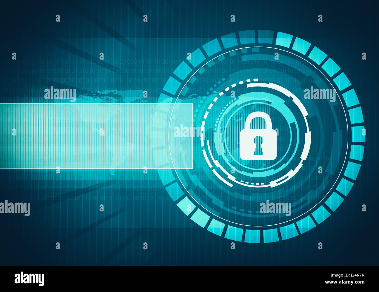 Abstract concept numérique avec écran tactile interface internet cercle de sécurité des données et de sécurité et de place pour le texte sur le circuit historique de microchip. Banque D'Images
