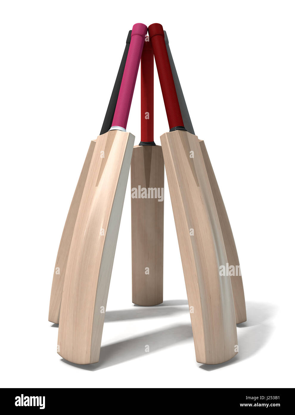 Une circulaire d'un cricket générique sur fond blanc isolé - 3D render Banque D'Images