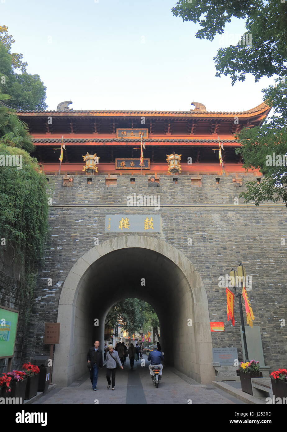 Tour du tambour de l'architecture historique de Hangzhou China Banque D'Images