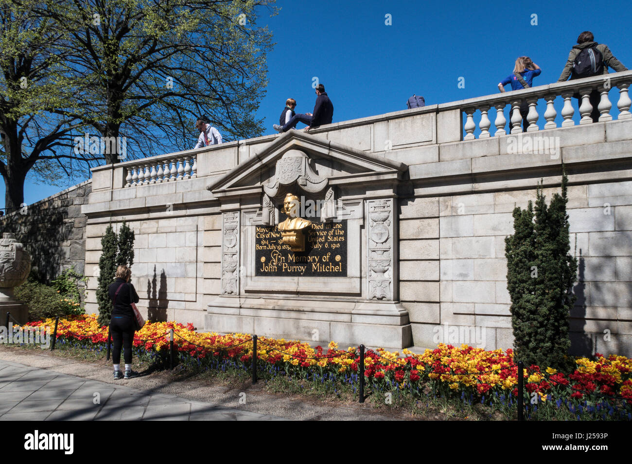 John Purroy Mitchell Memorial, Central Park, NYC Banque D'Images