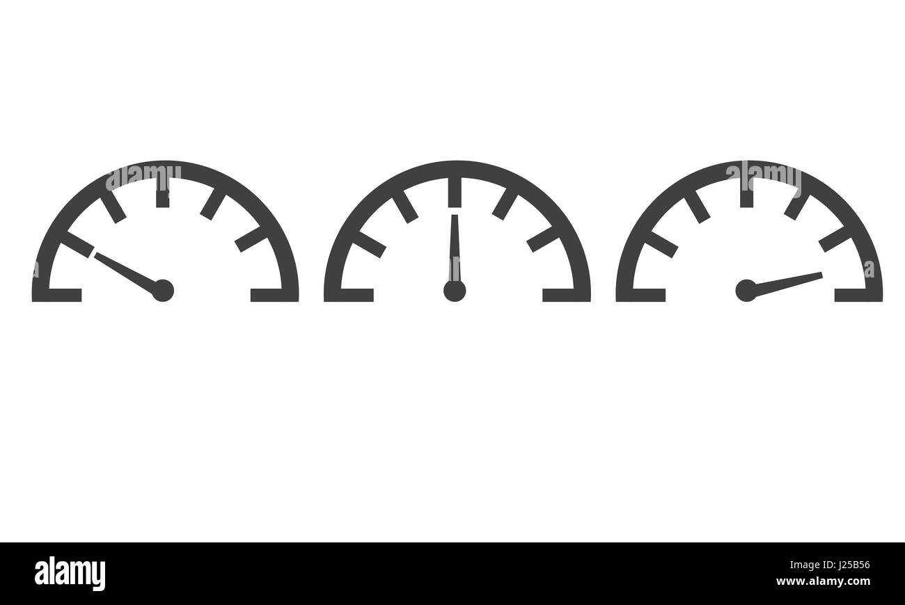 Compteur avec différents niveaux. Télévision style vector Illustration de Vecteur