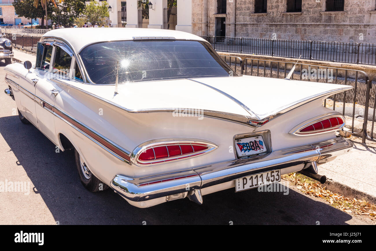 Vieille Chevrolet Impala, La Havane, Cuba Banque D'Images
