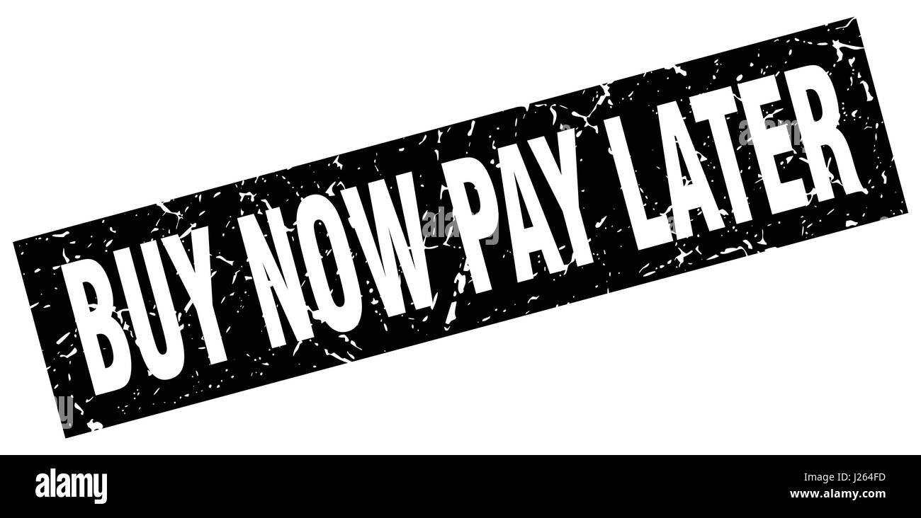 Square grunge black achetez maintenant, payez plus tard stamp Illustration de Vecteur