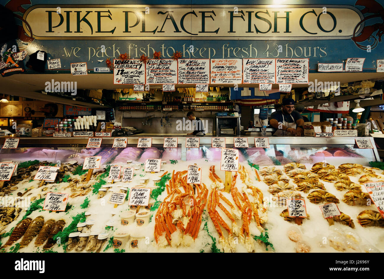 SEATTLE, WA - 14 août : marché intérieur le 14 août 2015 à Seattle. Seattle est la plus grande ville de l'État de Washington et le Paci Banque D'Images