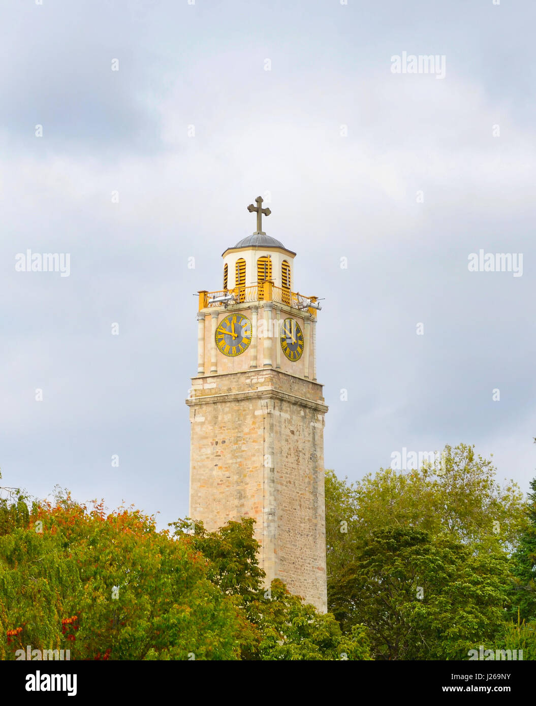 Vue sur Tour de l'horloge est le principal monument de Bitola, Macédoine Banque D'Images