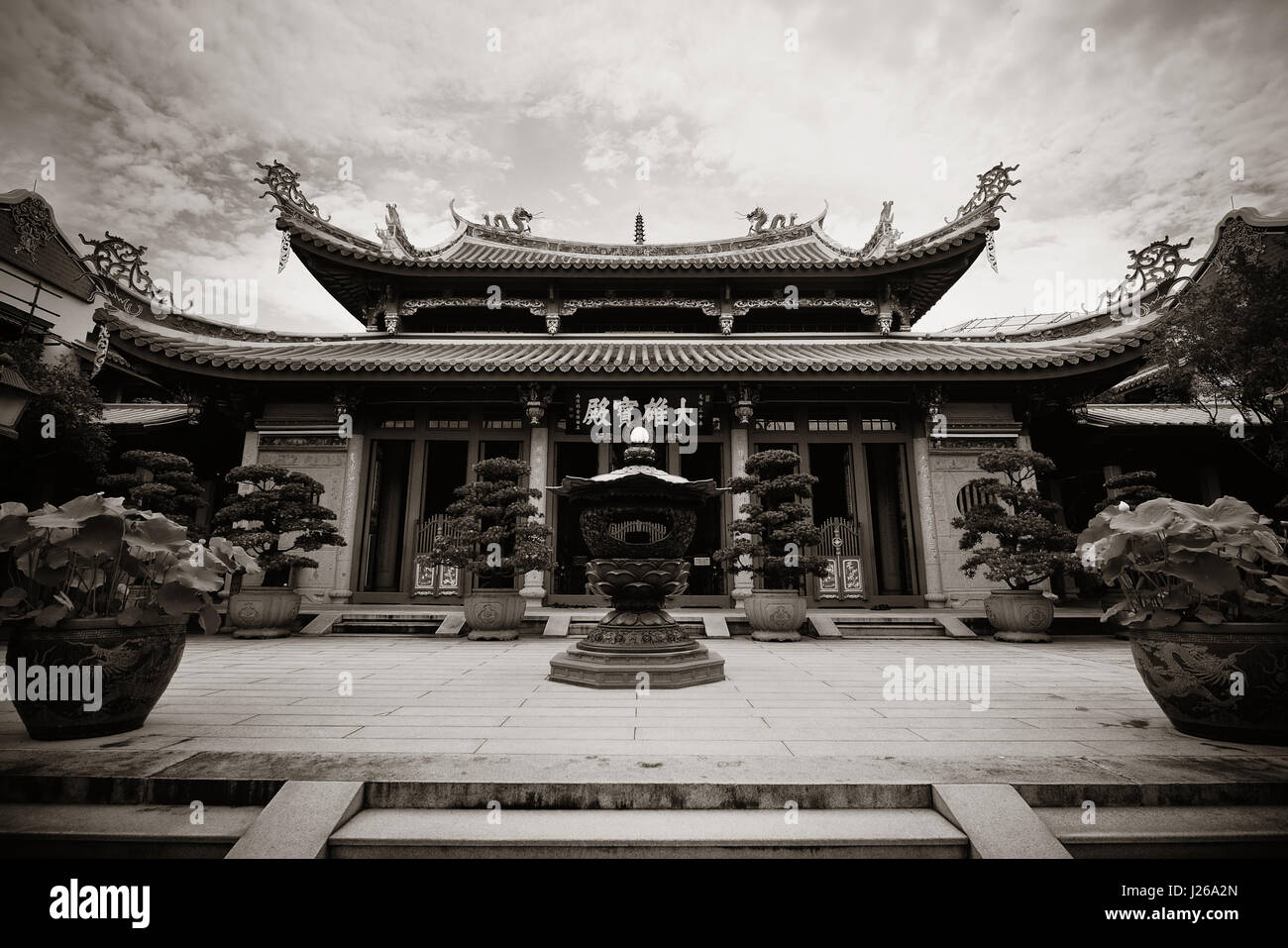 Temple chinois de Singapour Banque D'Images