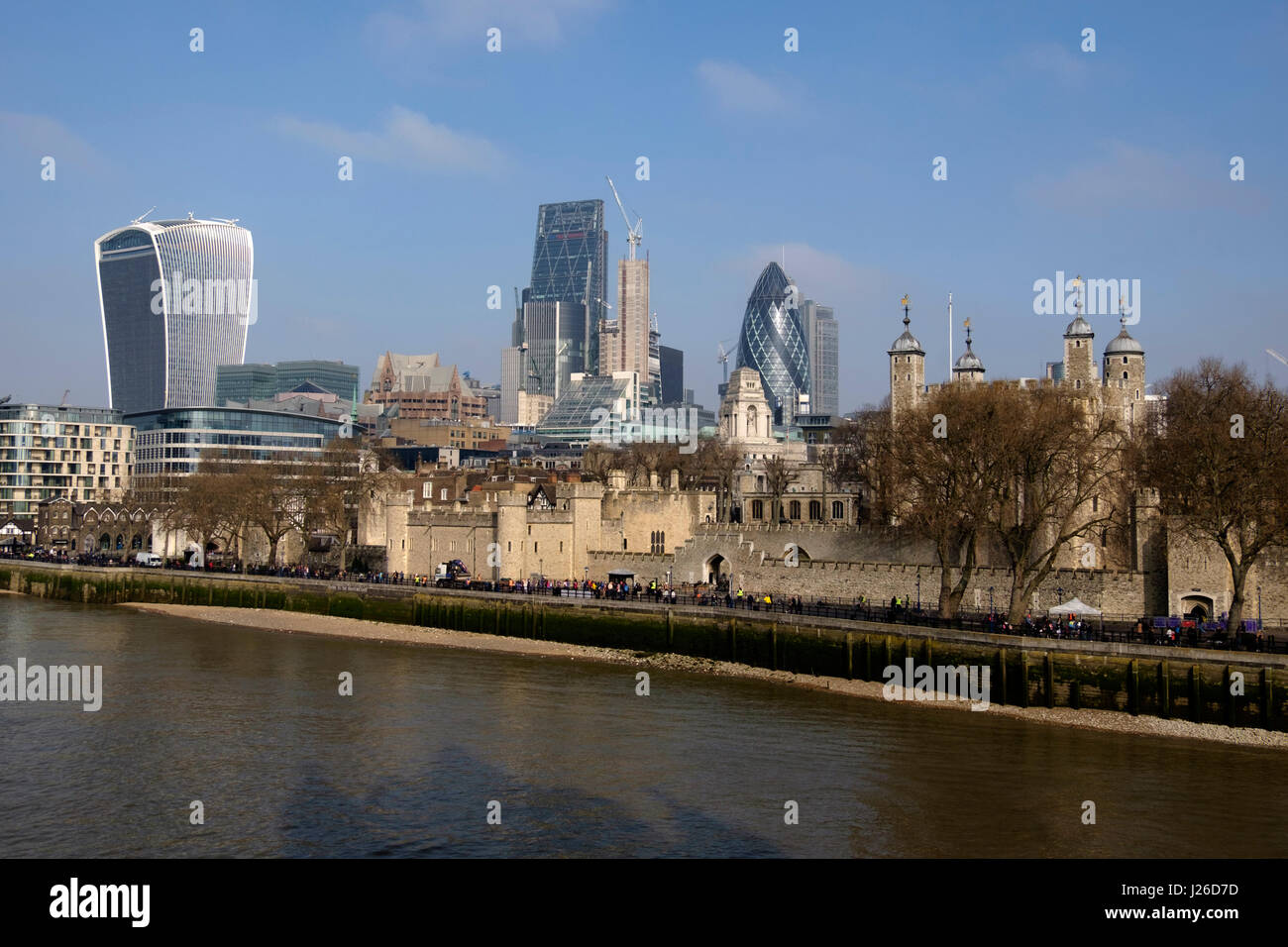 Les immeubles de grande hauteur sur les toits de Londres, Angleterre, Royaume-Uni, Europe Banque D'Images