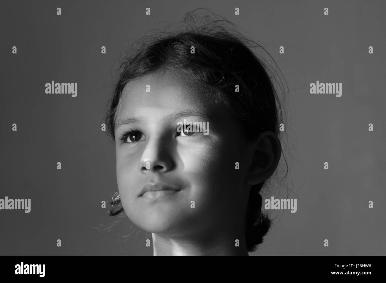 Ma fille à 8 ans Banque D'Images