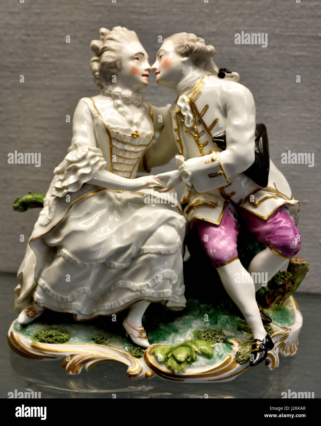 L'harmonie dans le mariage 1766 par Karl Gottlieb Lück, (allemand, C. 1730-1740-1775) usine de porcelaine de Frankenthal (allemand, 1755-1799) Banque D'Images