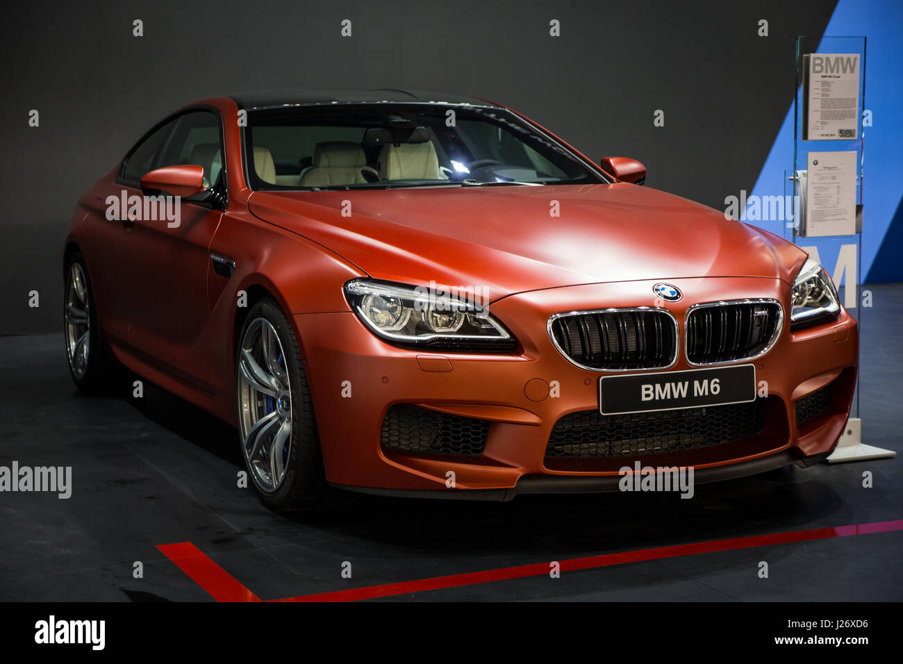 Belgrade, Serbie - Mars 23, 2017 : Nouveau BMW M6 présenté à Belgrade 53è International Motor Show - MSA (OICA). Banque D'Images