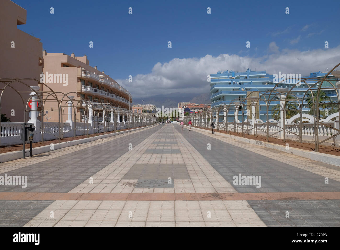 Paseo Chinyero, Playa de las Americas, Arona, Tenerife, Canaries, Espagne. Banque D'Images