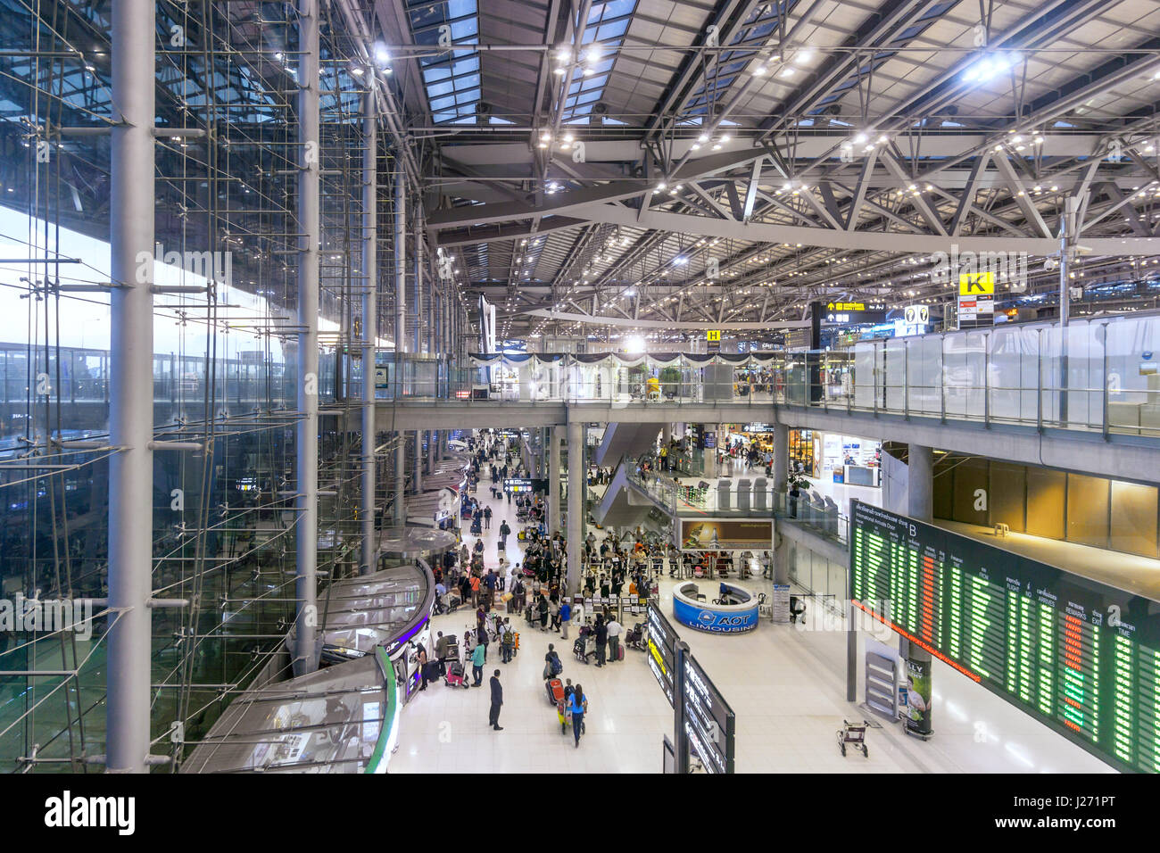 Nouvelles l'aéroport de Suvarnabhumi , nouveau moyeu de l'Asie du Sud Est , Bangkok, l'Asie Banque D'Images