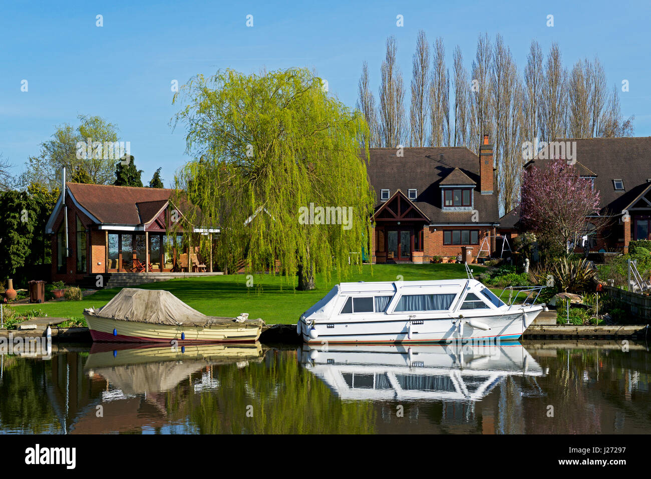 La rivière Soar à Barrow upon Soar, Leicestershire, Angleterre, Royaume-Uni Banque D'Images