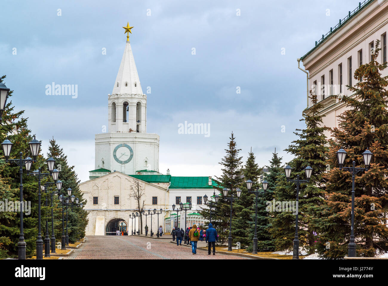 Kazan, Russie - Mar 26,2017. La vue sur le territoire du Kremlin Banque D'Images