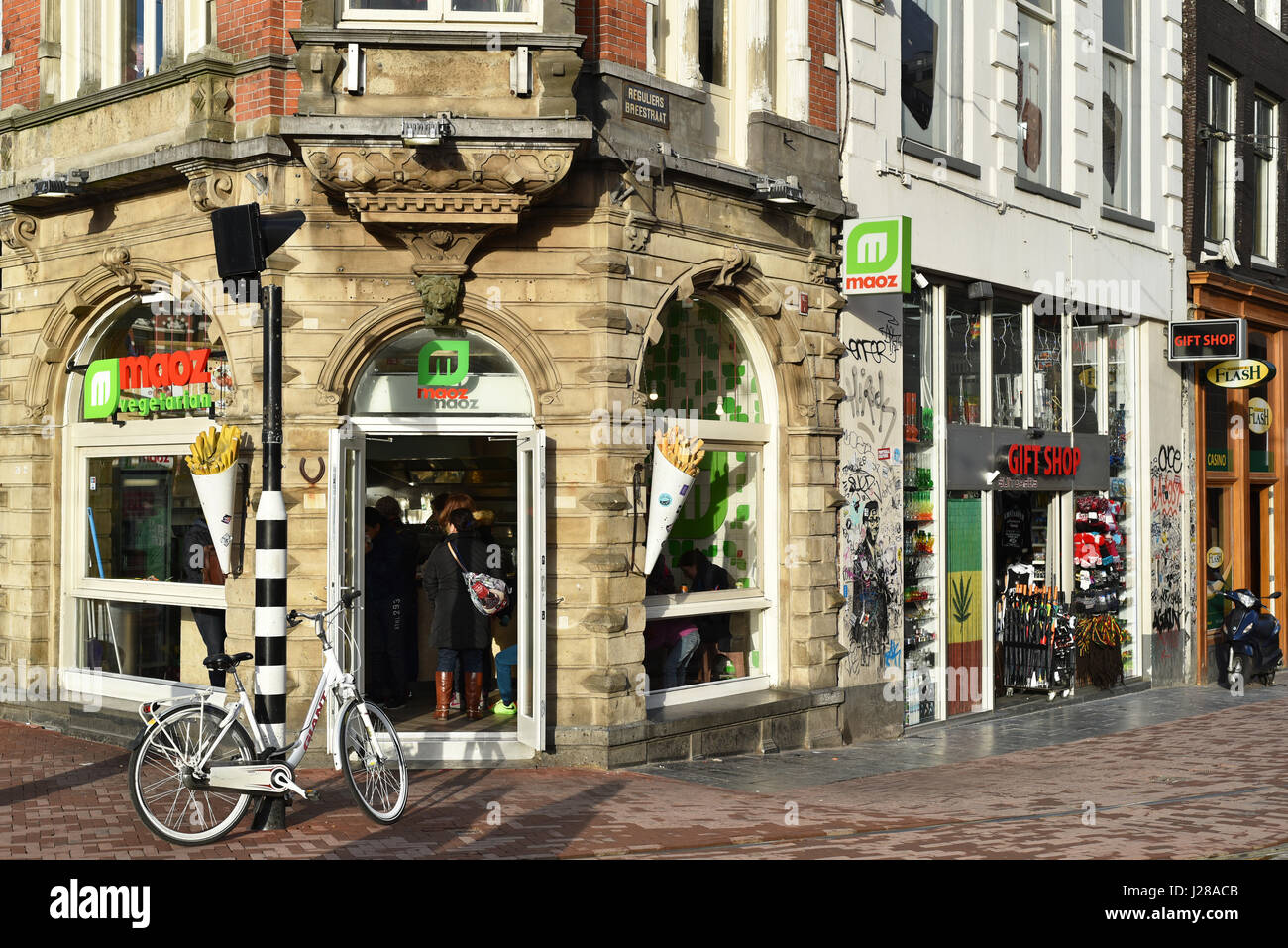 Amsterdam Pays-Bas Maoz falafel take-away Banque D'Images