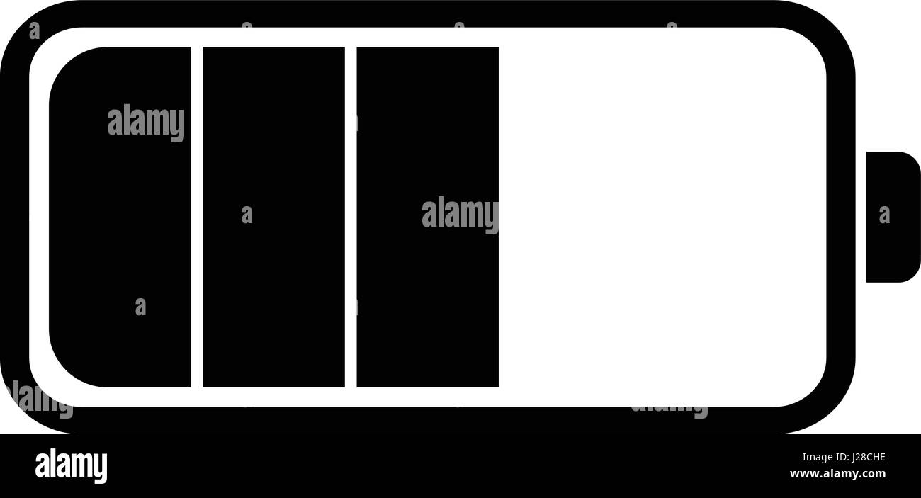 L'icône de batterie de forme plate en couleur noir. Illustration vecteur eps10 Illustration de Vecteur