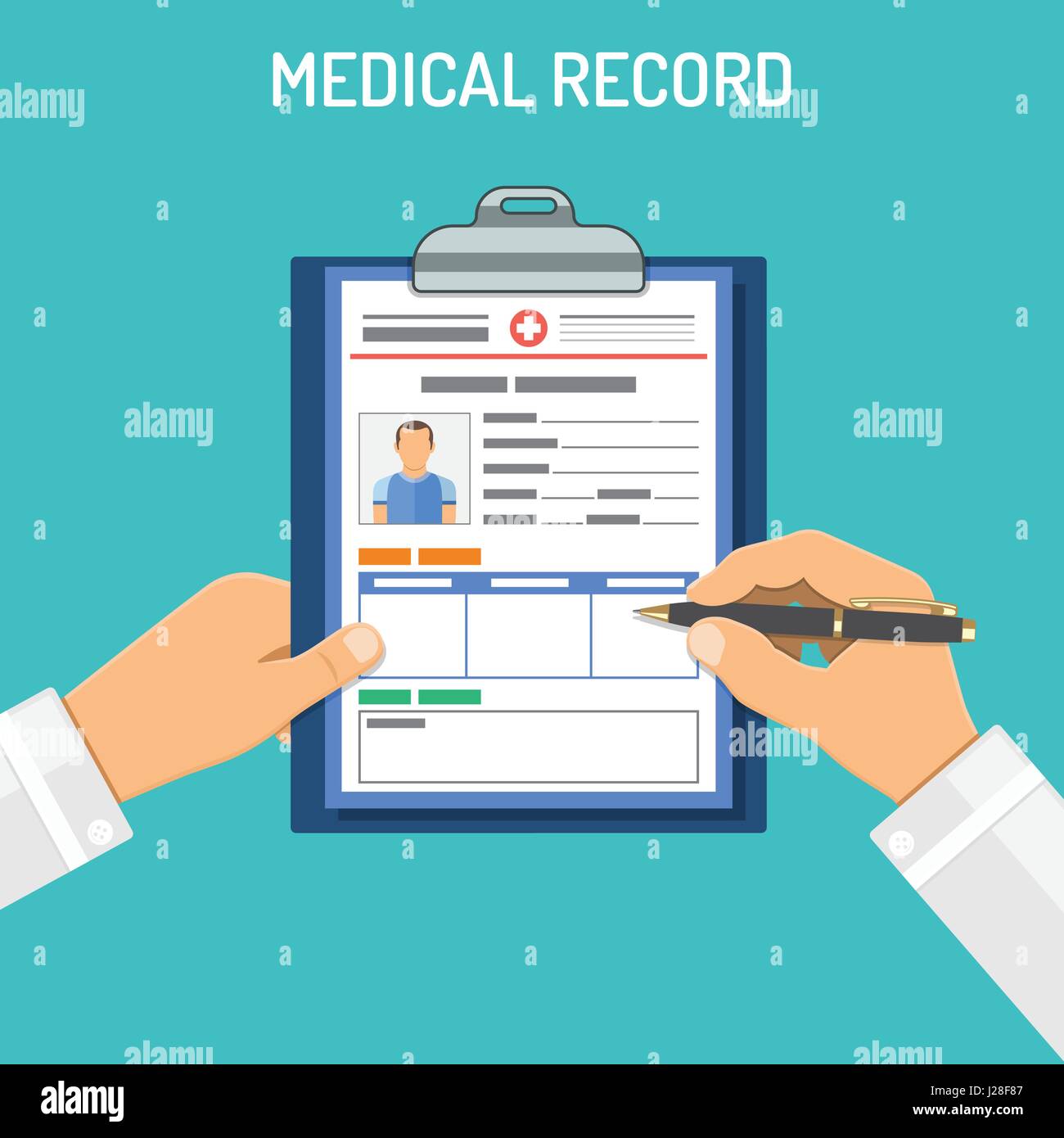 Concept de dossier médical Illustration de Vecteur