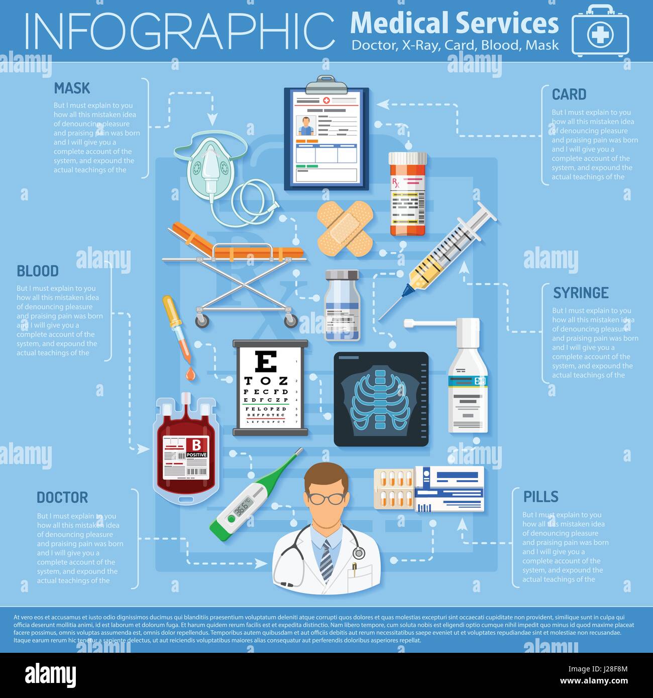 Medical Services infographie Illustration de Vecteur