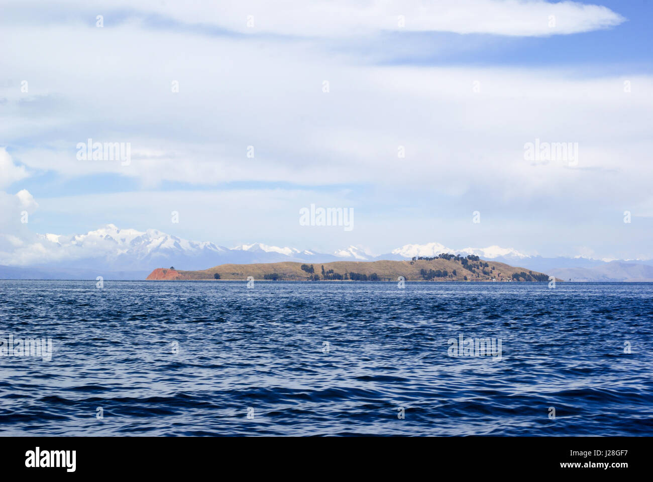 La Bolivie, le Lac Titicaca, l'Isla del Sol Banque D'Images