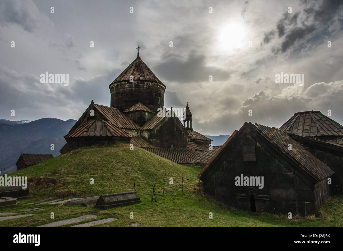 L'Arménie, Lori province, monastère Haghpat Haghpat, dans le nord de l'Arménie, c'est comme la sœur de Sanahin monastère du patrimoine culturel mondial de l'UNESCO Banque D'Images