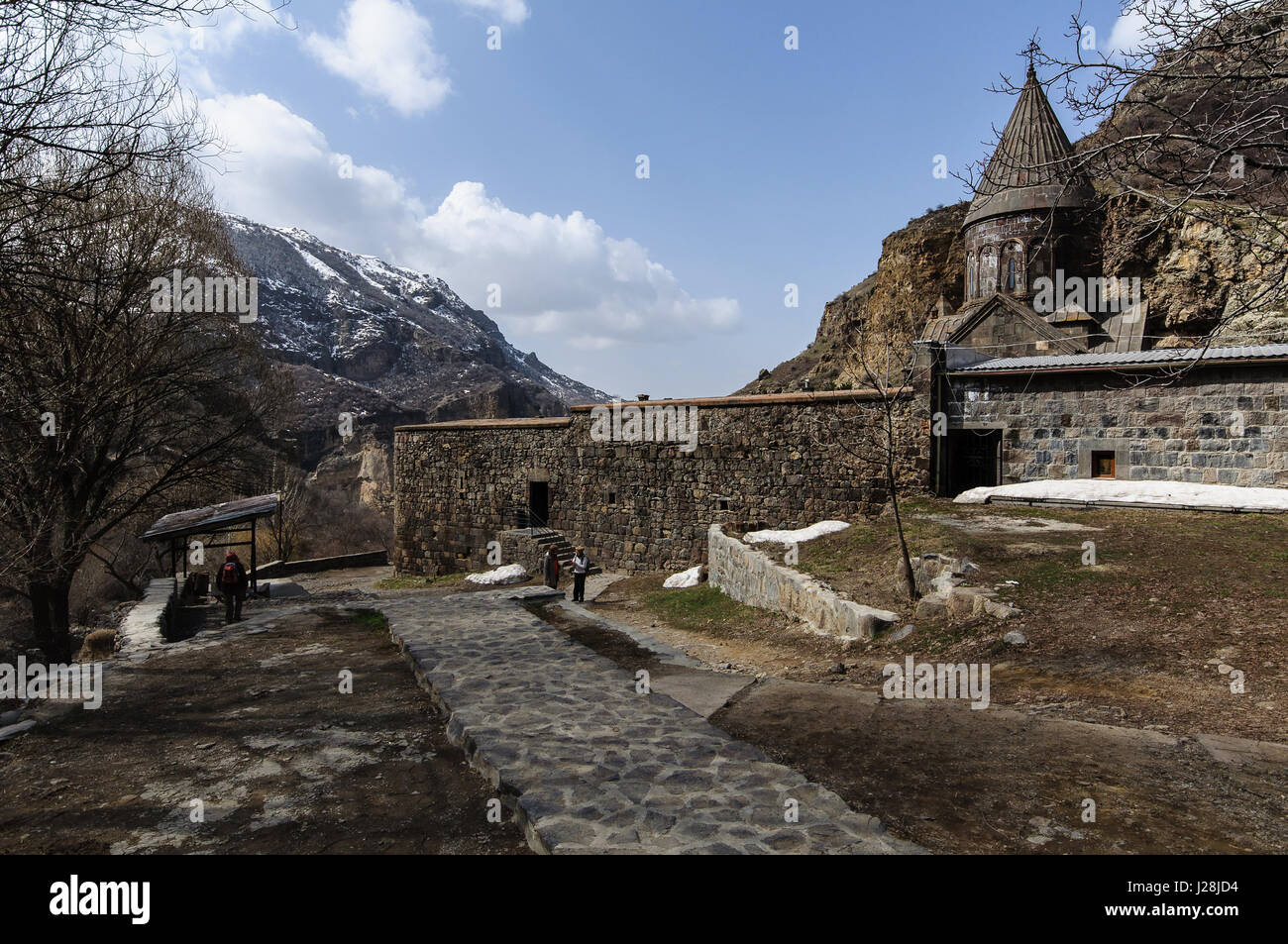 L'Arménie, Ararat, Province Goght, Guéghard Monastère de la grotte, du patrimoine culturel mondial de l'UNESCO Banque D'Images