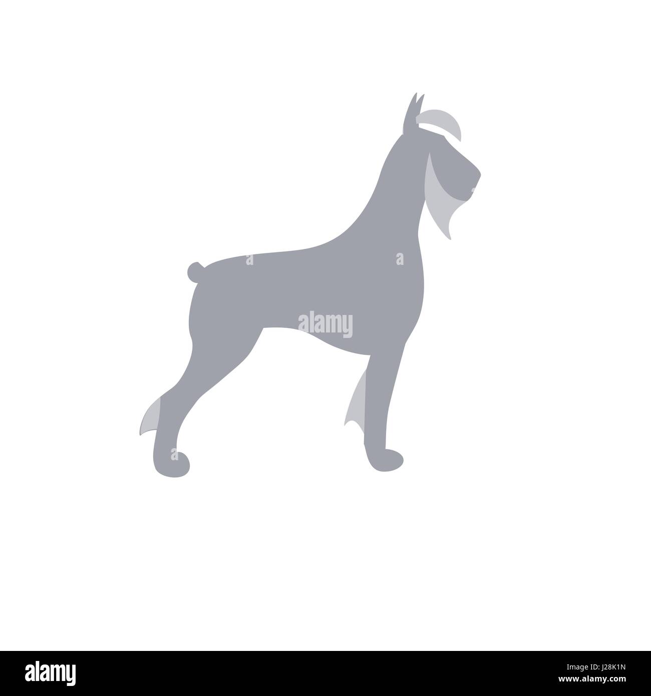 Schnauzer Géant chien vector illustration isolé sign Illustration de Vecteur