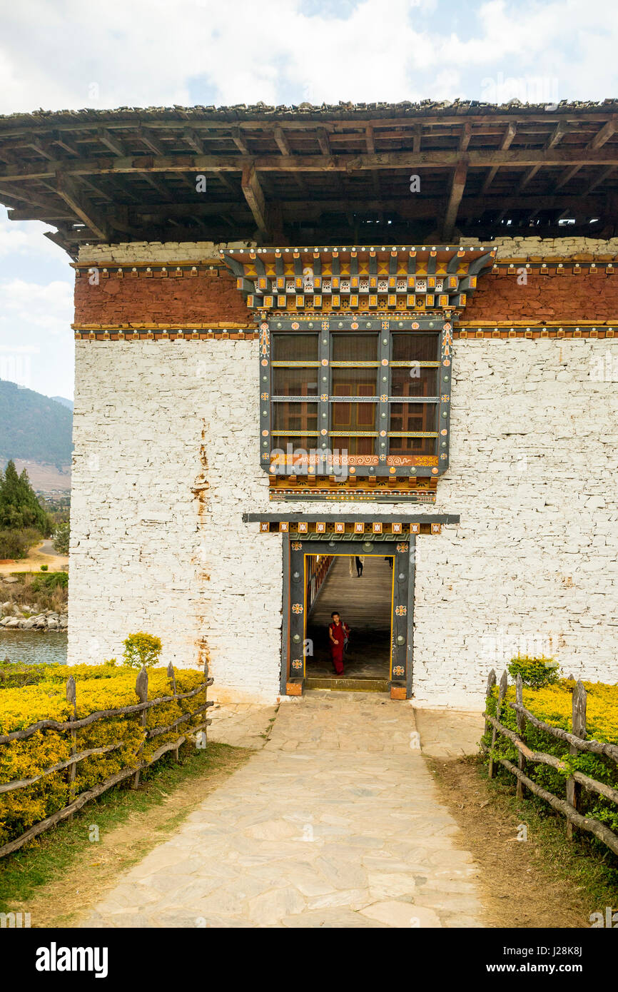 Punakha Dzong le célèbre au Bhoutan Banque D'Images