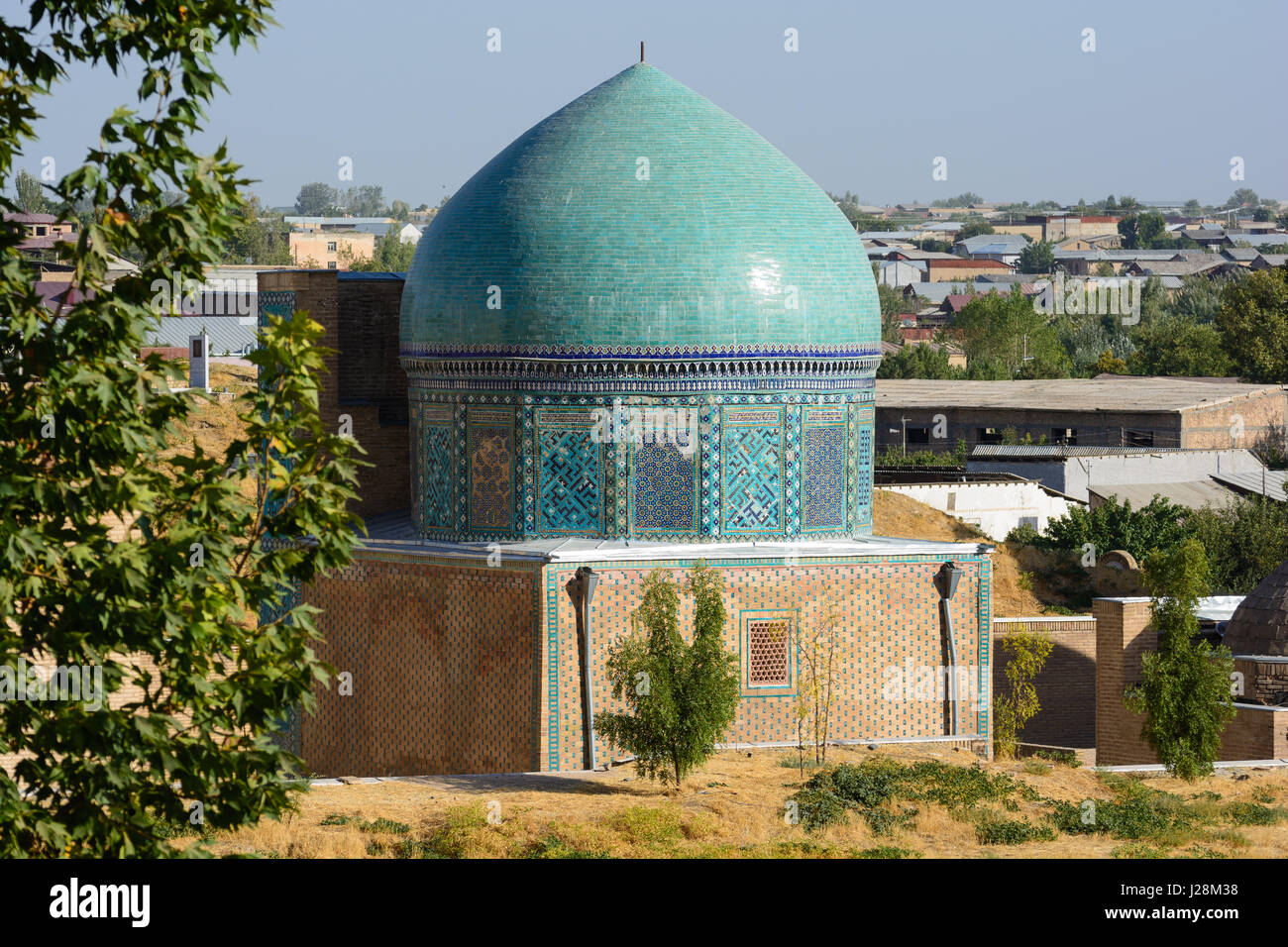 L'Ouzbékistan, Samarkand, ville grave Shohizinda, plus importante nécropole de l'Asie centrale à partir de la 9e - 19e, du patrimoine culturel mondial de l'UNESCO Banque D'Images