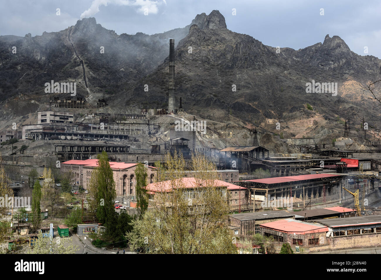 L'Arménie, Lori province, Alaverdi, Sanahin, la ville industrielle d'Alaverdi est situé dans le nord de l'Arménie. Important est l'usine de cuivre de la ville Banque D'Images