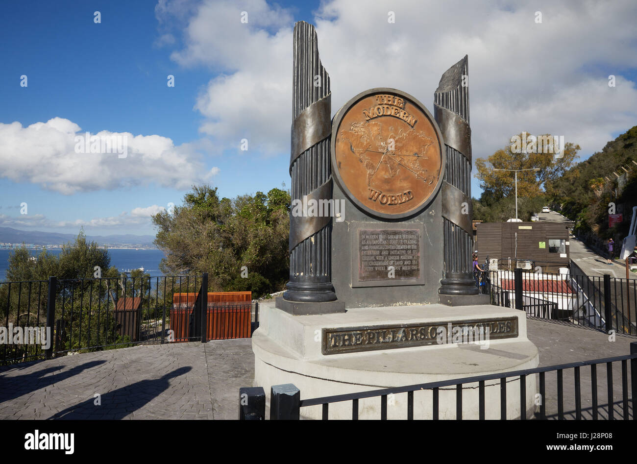 Monument "Colonnes d'Hercule" à l'Upper Rock, Gibraltar, Banque D'Images