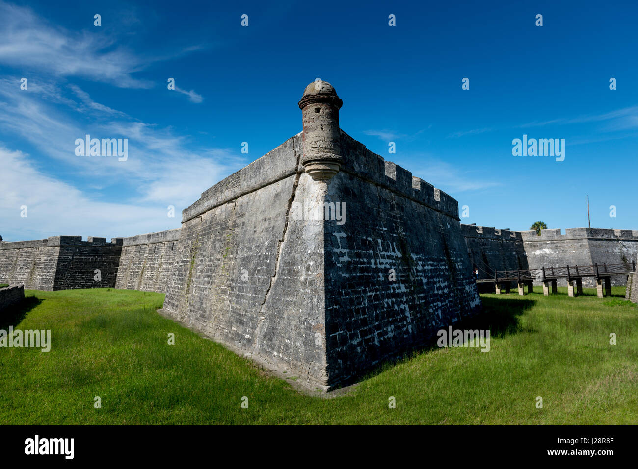 Le Castillo de San Marcos, ancien fort sablage St Augustine, en Floride. Banque D'Images