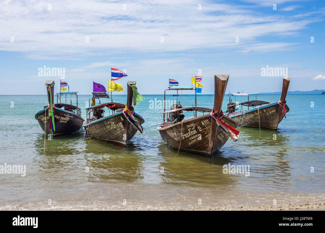 Bateaux à longue queue Banque D'Images