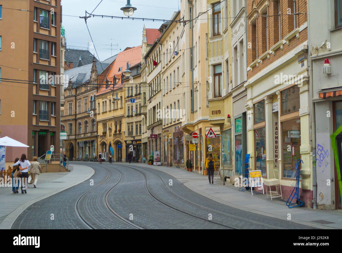 Schmeerstrasse, Altstadt, la vieille ville, Halle, Saxe-Anhalt, Allemagne Banque D'Images