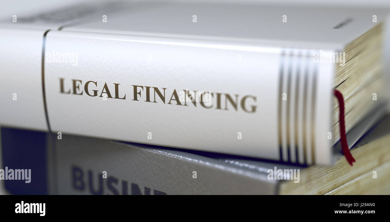 Concept de financement juridique sur le titre du livre. 3d. Banque D'Images