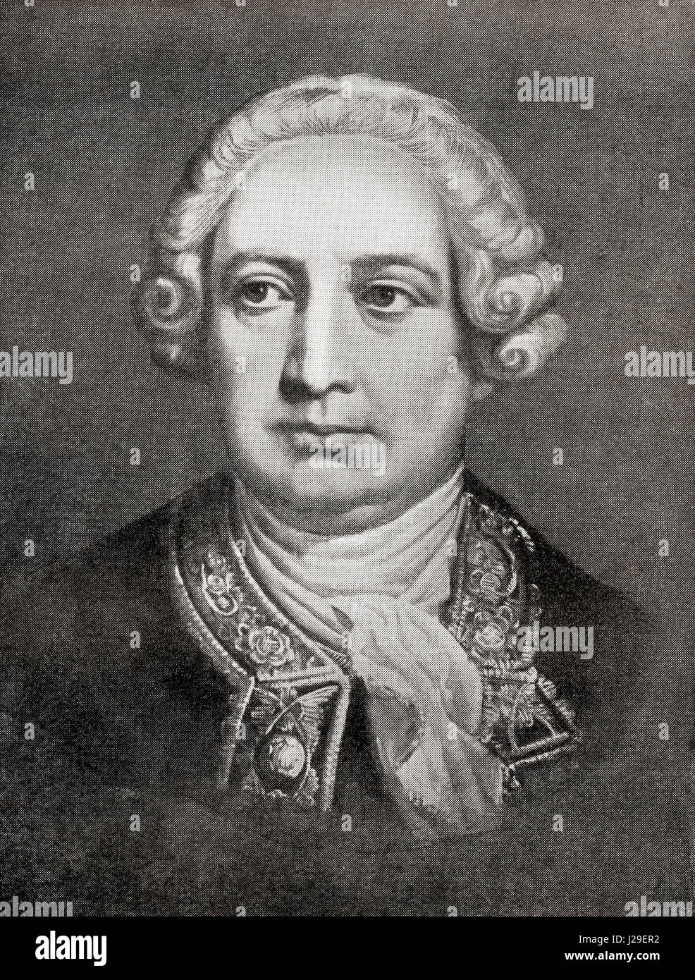 David Hume, 1711 - 1776. Philosophe écossais, historien, économiste, et essayiste. À partir de la bibliothèque de documentation internationale célèbre, publié c. 1900 Banque D'Images