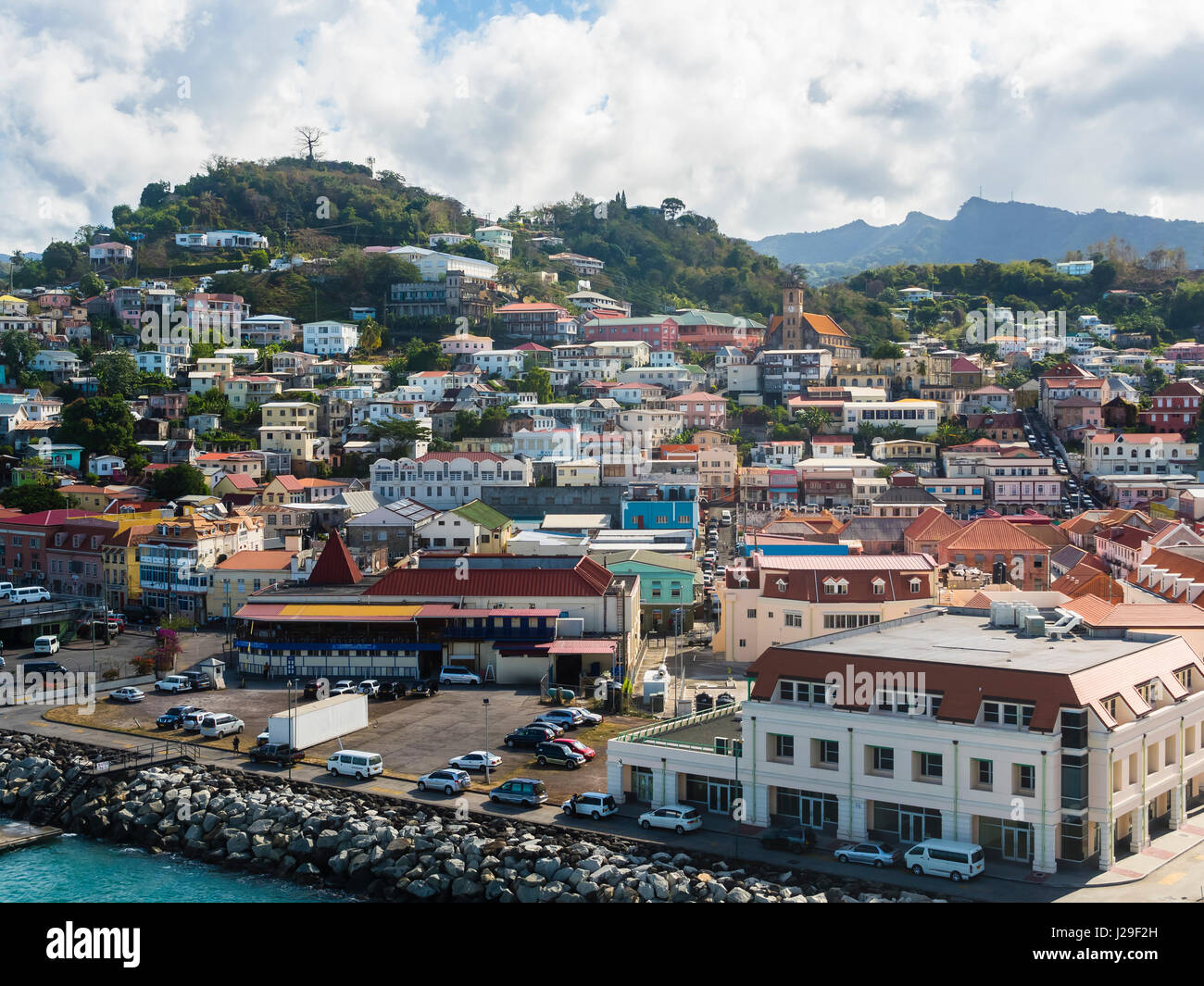 Saint George Harbour, Grenade, Petites Antilles Banque D'Images