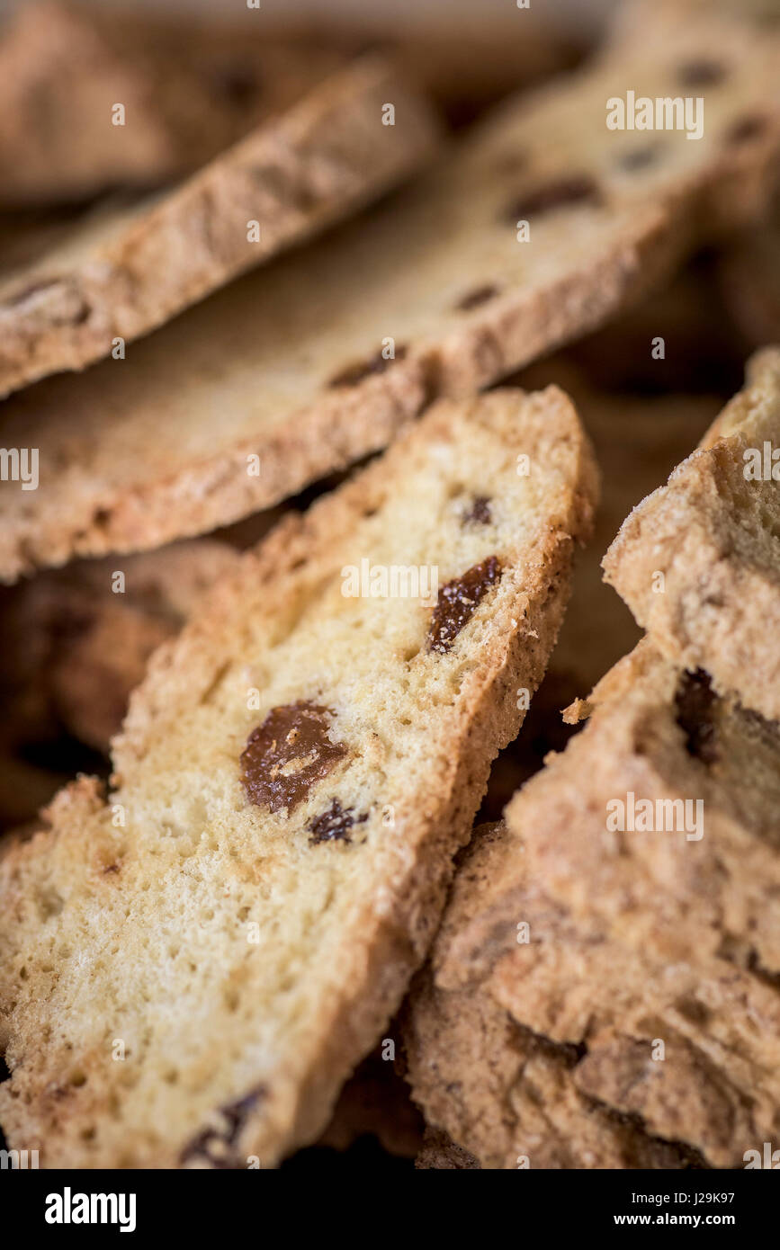 Gros plan alimentaire biscuits Biscotti Snack-personne Banque D'Images
