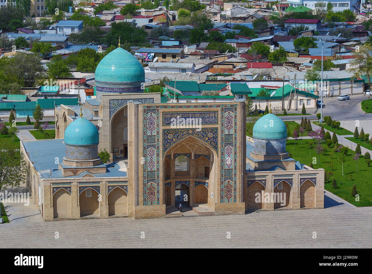 L'Ouzbékistan, Tachkent, Hazrat Imam complexe. Moubarak Moyie Library and Museum. Banque D'Images