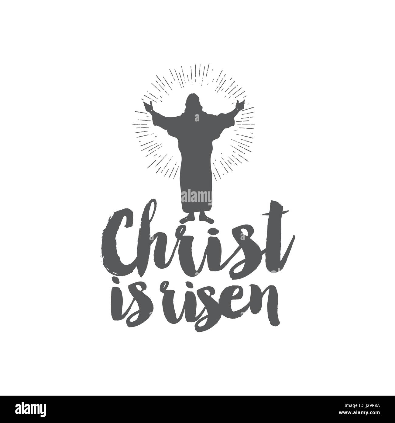 Christian imprimer. Le Christ est ressuscité Illustration de Vecteur