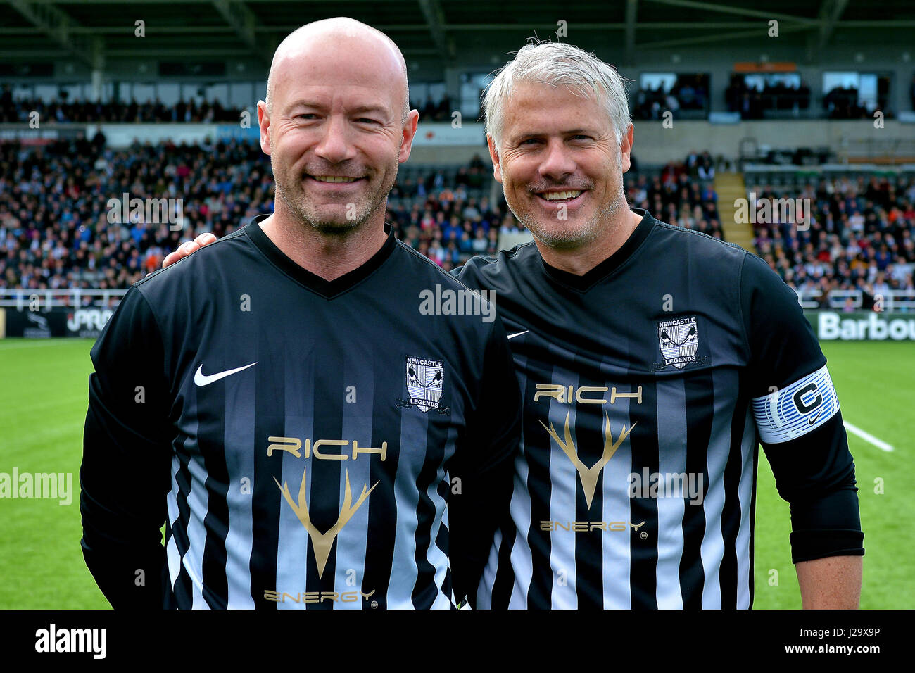Légendes v Manchester Newcastle sélectionner au Kingston Park le dimanche 9 octobre 2016 - événement de football de bienfaisance Banque D'Images