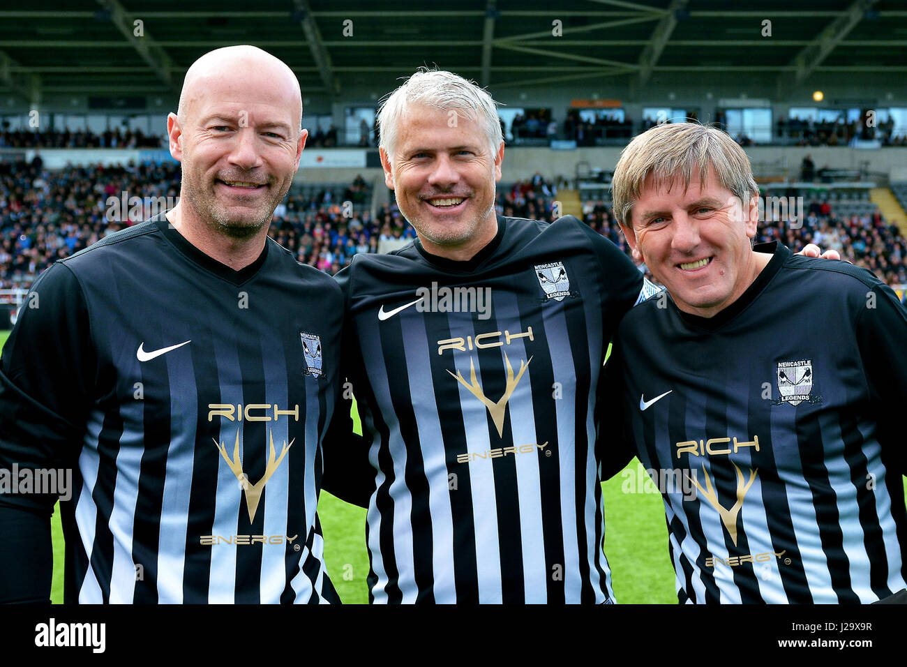 Légendes v Manchester Newcastle sélectionner au Kingston Park le dimanche 9 octobre 2016 - événement de football de bienfaisance Banque D'Images