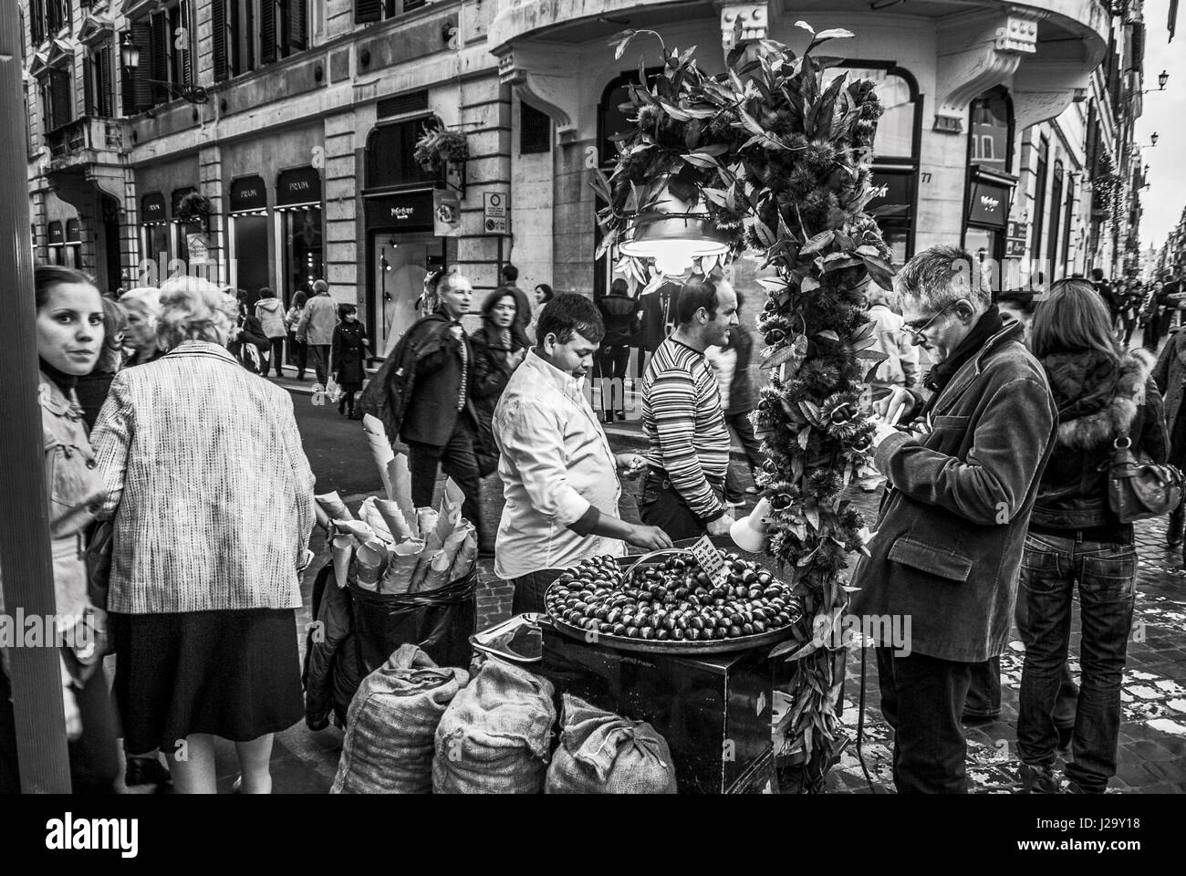 Vendeur dans l'UE l'Italie Rome Banque D'Images