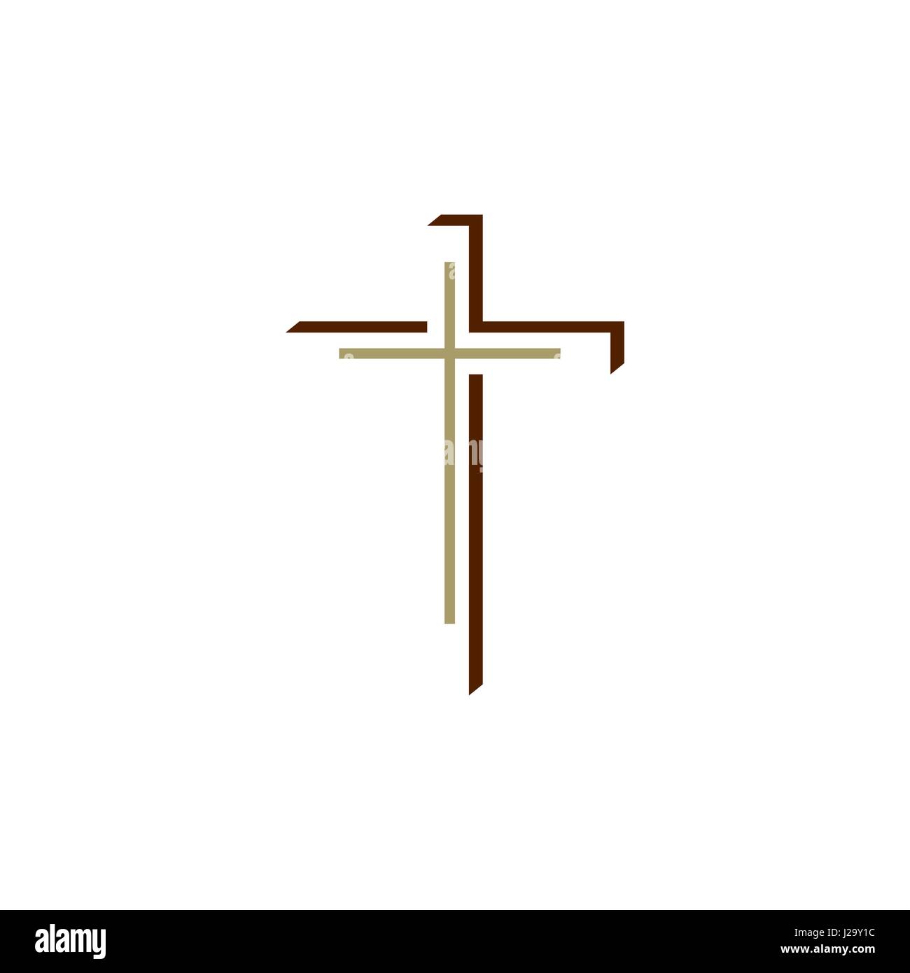 Croix de Jésus avec ombre Image Vectorielle Stock - Alamy