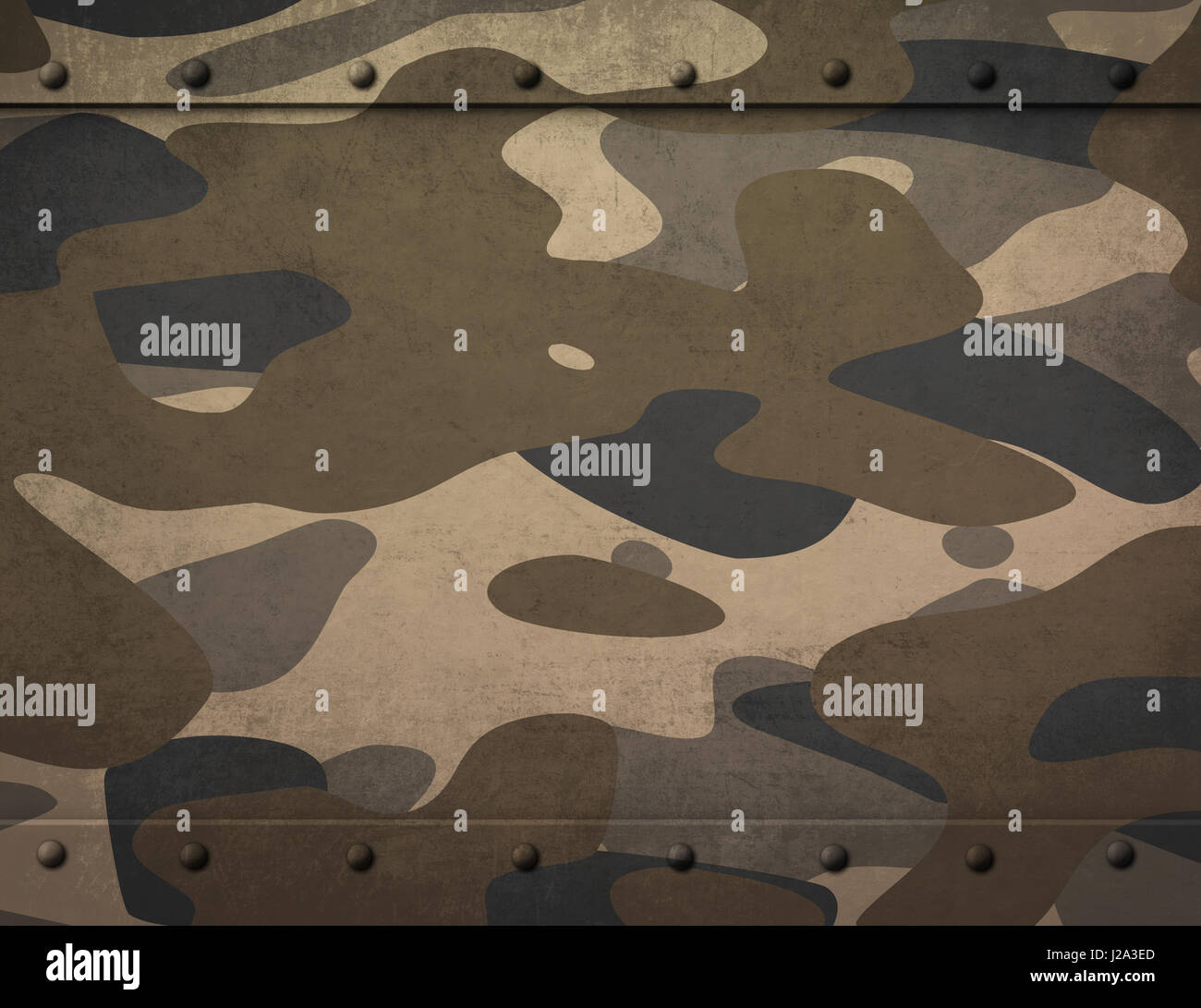 Plaque de métal avec camouflage 3d illustration Banque D'Images
