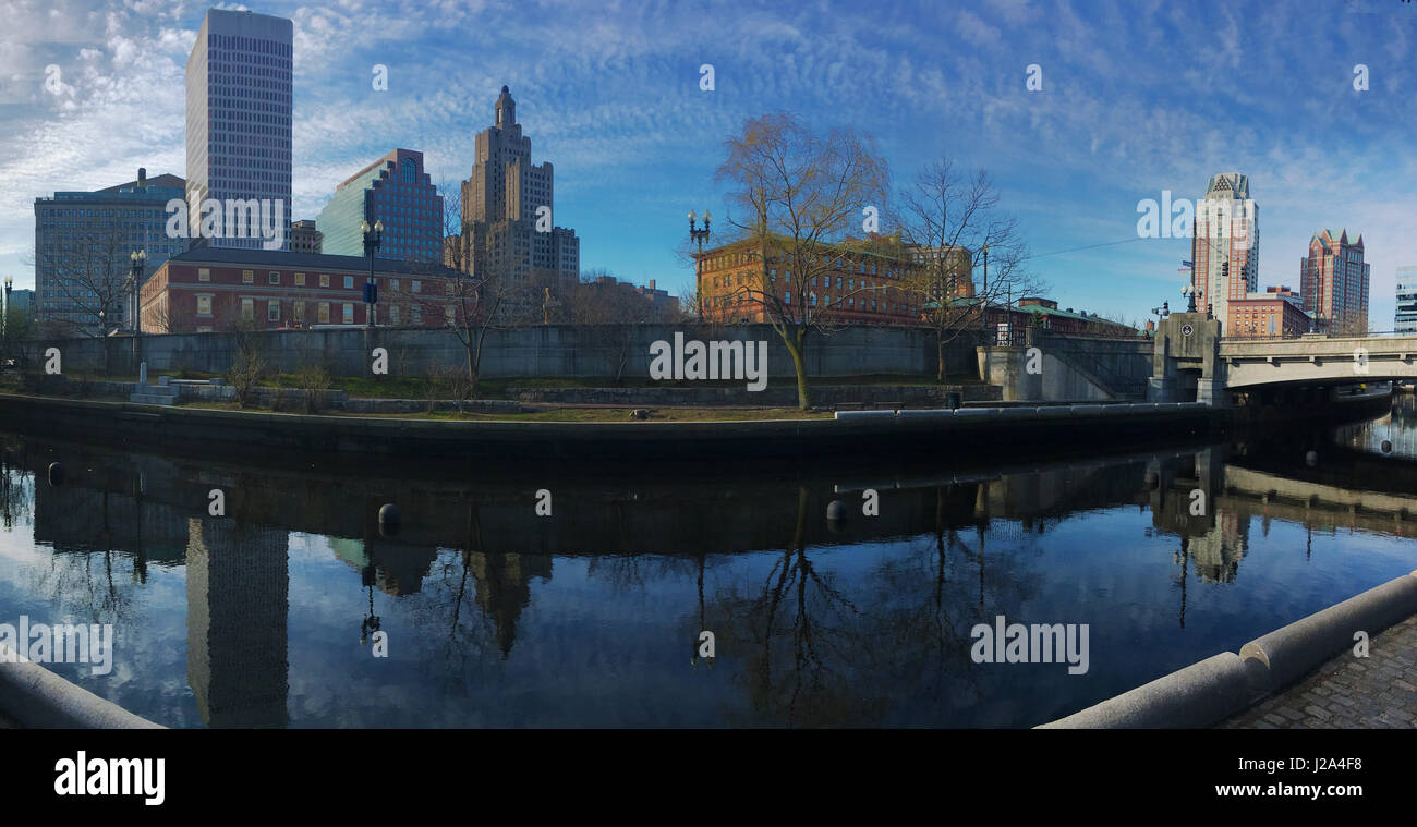 Un Panorama de la Providence Centre-ville Banque D'Images