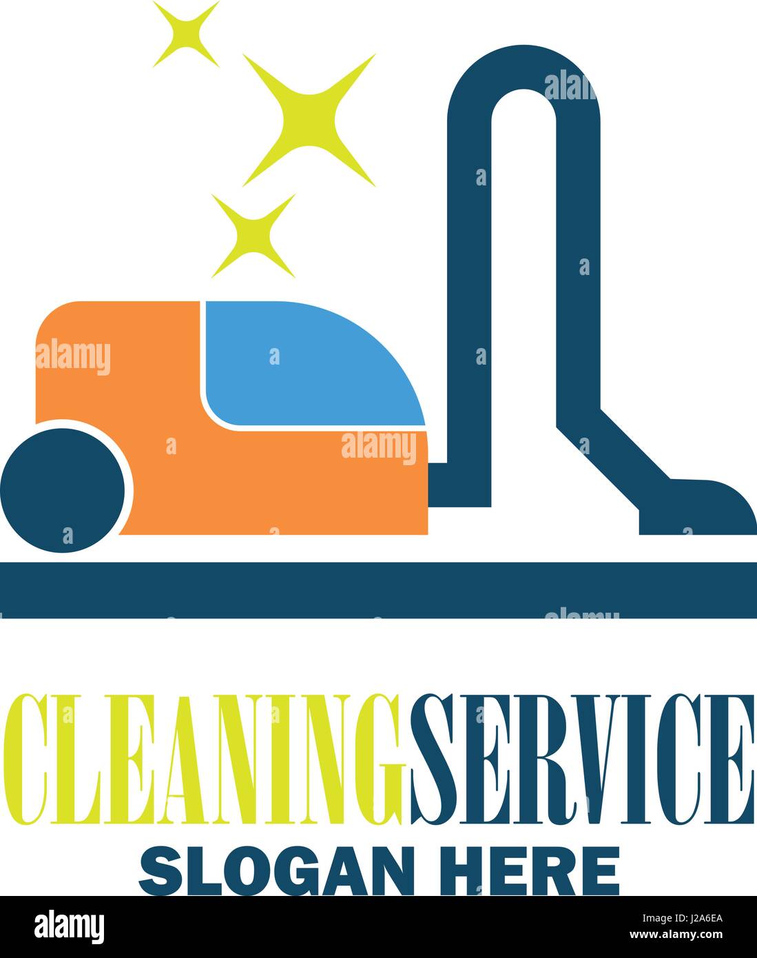 Service de nettoyage avec l'icône de l'espace pour votre texte / slogan slogan, vector illustration Illustration de Vecteur