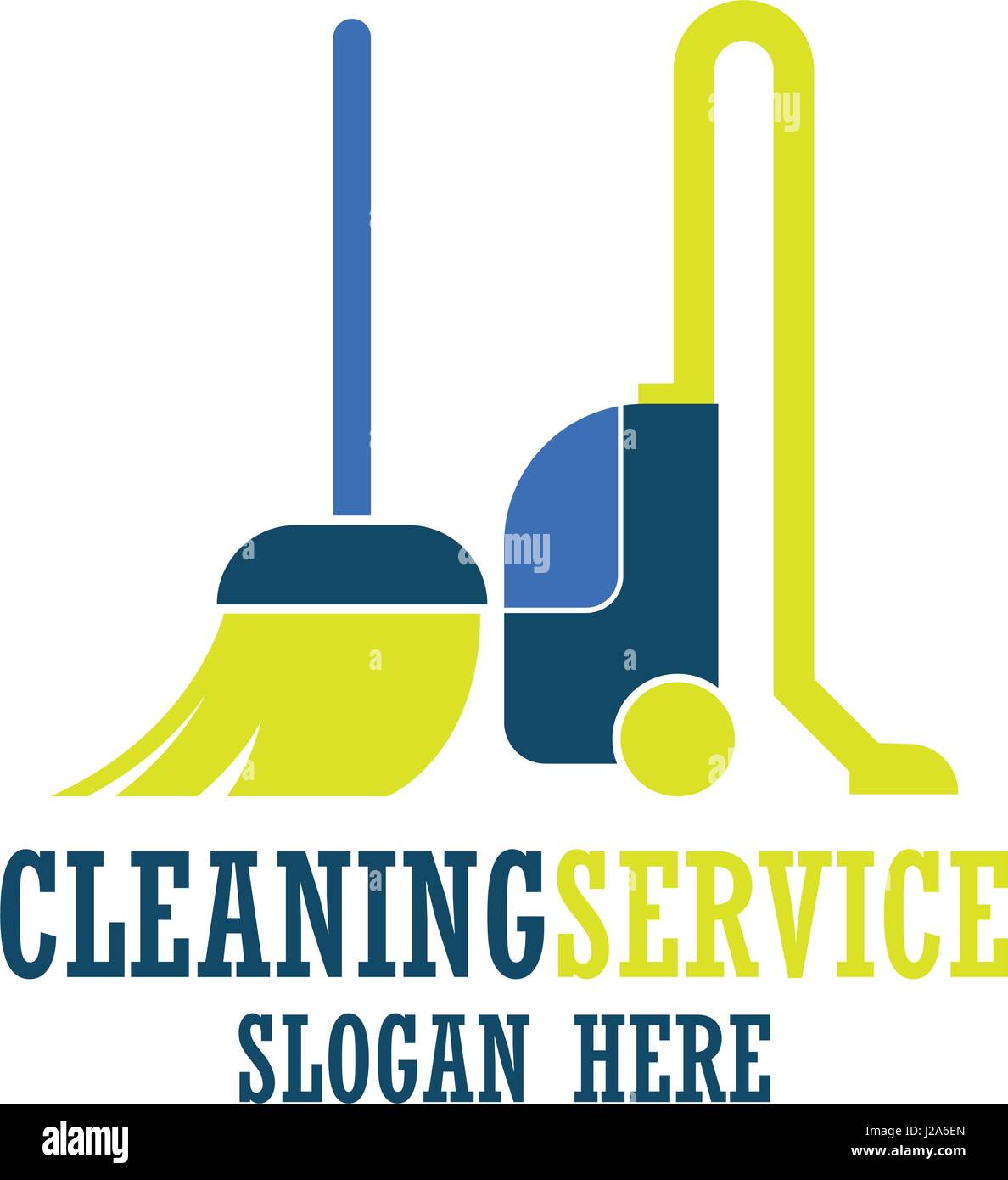 Service de nettoyage avec l'icône de l'espace pour votre texte / slogan slogan, vector illustration Illustration de Vecteur