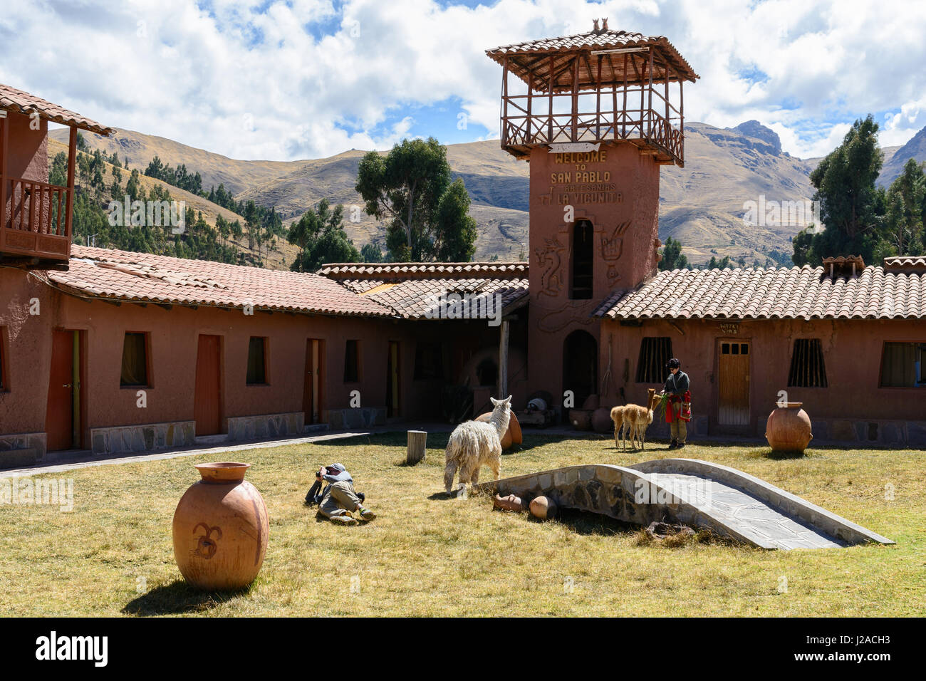 Le Pérou, Puno, Lac Titicaca de Cusco à Banque D'Images