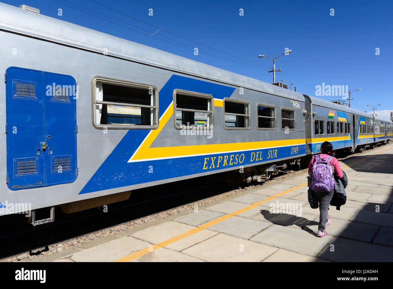 La Bolivie, Departamento de Oruro, Oruro, Oruro est le point de départ du train pour le Salar de Uyuni Banque D'Images